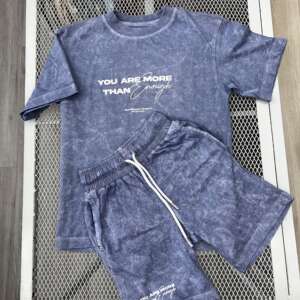 Conjunto Acid Wash Azul