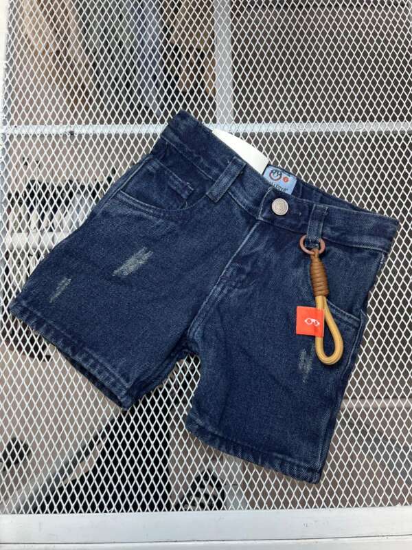 Bermuda Jean Denim Azul Oscuro
