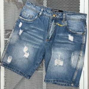 Bermuda Azul Claro Con Destroyer