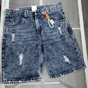 Bermuda Denim Degradado Destroyer Claro