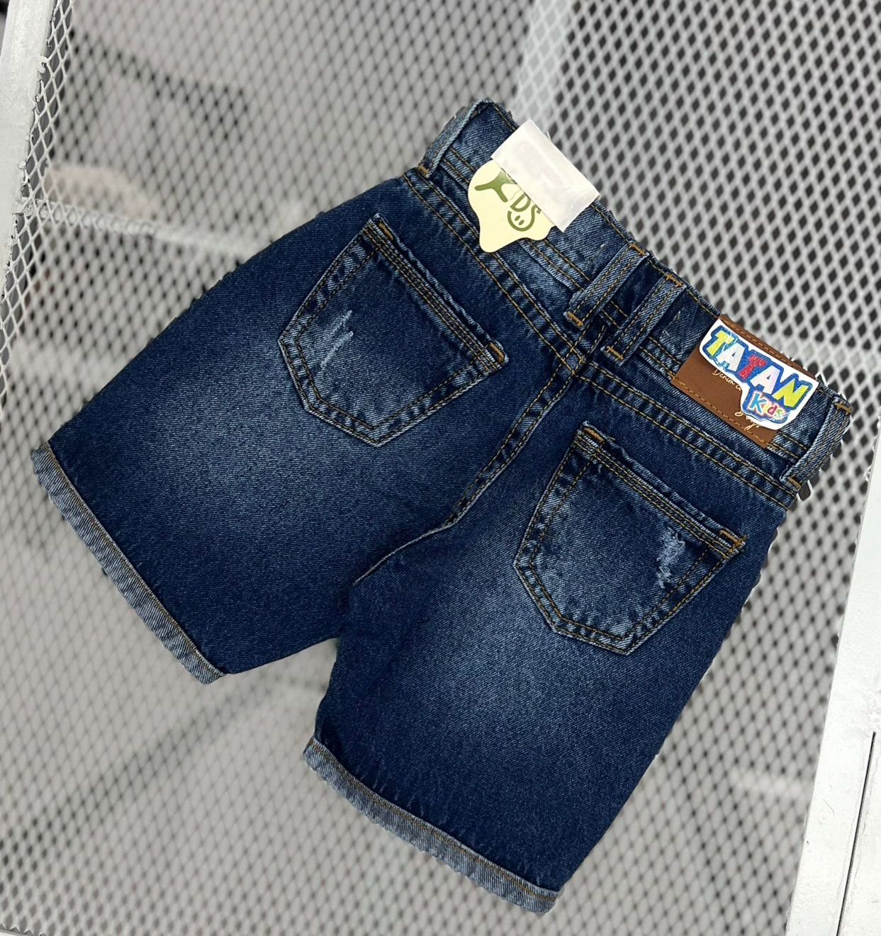 Bermuda Jeans Con Desgaste - Imagen 2