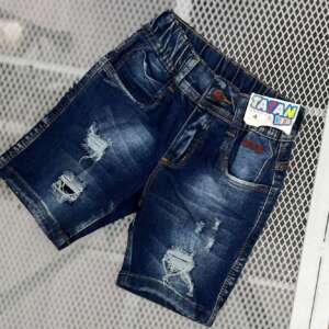 Bermuda Jeans Con Desgaste