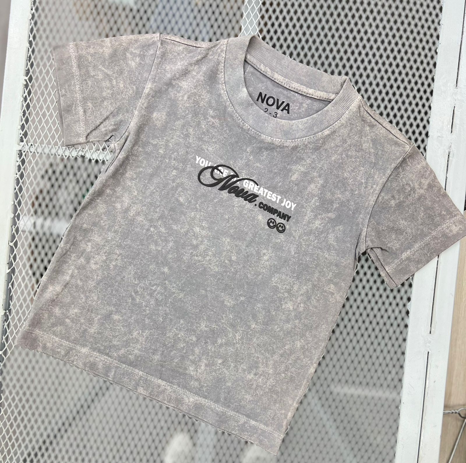 Camiseta Acid Wash Gris