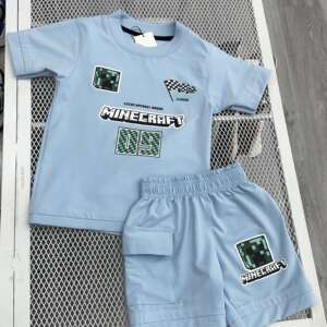 Conjunto Minecraft Azul Claro