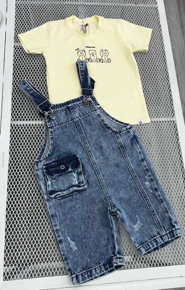 Conjunto Overol jean + Camiseta